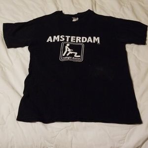 Mens Amsterdam Redlight District Novelty Graphic T